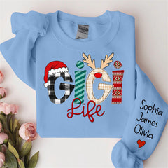 Aperturee - Christmas Love Custom Grandma Life Kids Sweatshirt