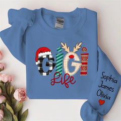 Aperturee - Christmas Love Custom Grandma Life Kids Sweatshirt