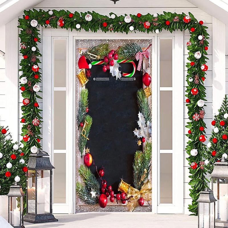 Aperturee - Christmas Picture Frame Plant Door Cover Decoration