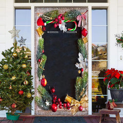 Aperturee - Christmas Picture Frame Plant Door Cover Decoration
