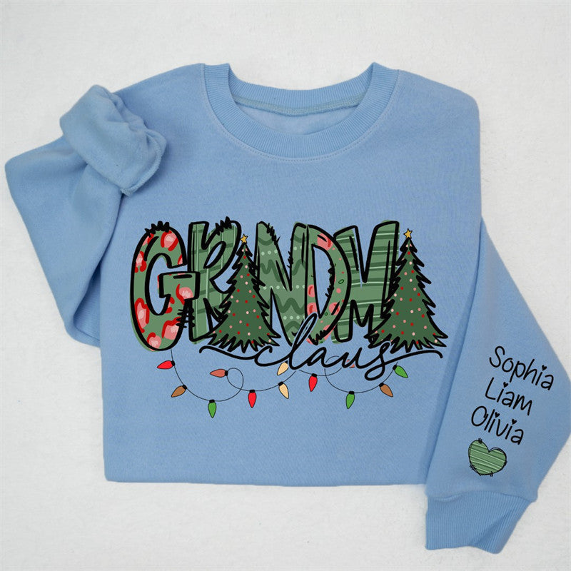 Aperturee - Christmas Tree Claus Custom Grandma Kid Sweatshirt