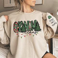 Aperturee - Christmas Tree Claus Custom Grandma Kid Sweatshirt