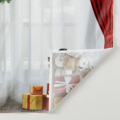 Aperturee - Christmas Tree With Wreath Gift Holiday Backdrop