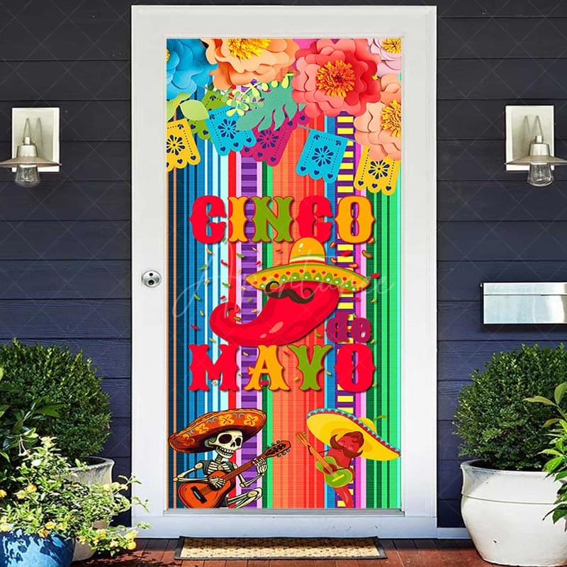 Aperturee - Cinco De Mayo Mexican Fiesta Theme Door Cover