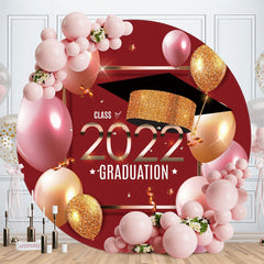 Aperturee - Circle Balloons Class Of 2022 Graduation Backdrop