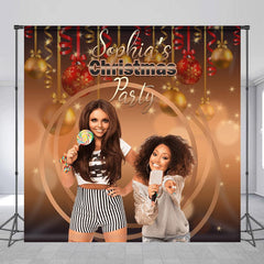 Aperturee - Circle Bauble Custom Photo Christmas Party Backdrop