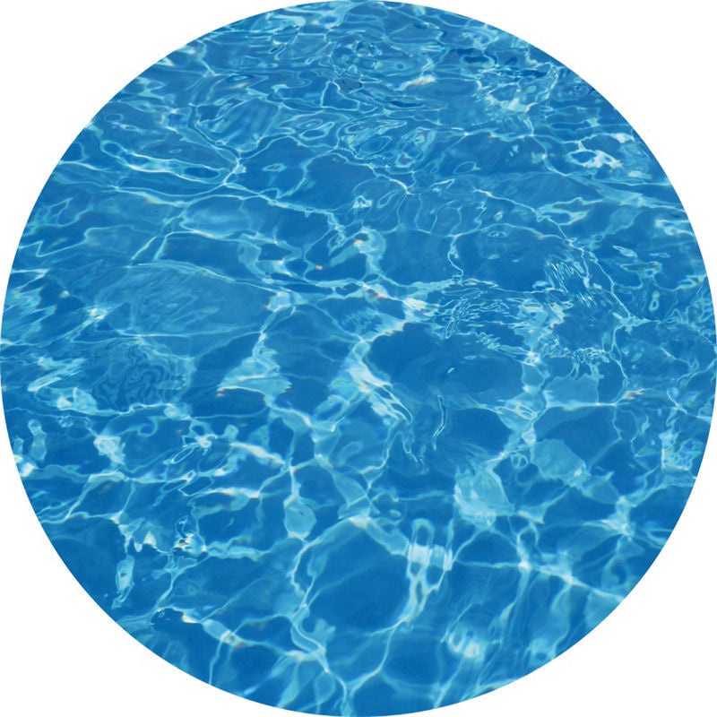 Aperturee - Circle Nature Blue Sea Birthday Decro Backdrop