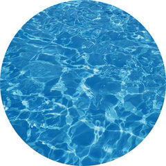Aperturee - Circle Nature Blue Sea Birthday Decro Backdrop