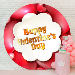 Aperturee - Circle Red Love Happy Valentines Day Backdrop