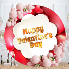 Aperturee - Circle Red Love Happy Valentines Day Backdrop
