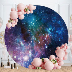 Aperturee - Circle Starry Sky Happy Birthday Backdrop For Party