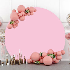 Aperturee Circlr Solid Pink Simple Party Round Backdrops