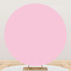 Aperturee Circlr Solid Pink Simple Party Round Backdrops