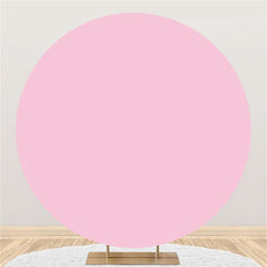 Aperturee Circlr Solid Pink Simple Party Round Backdrops