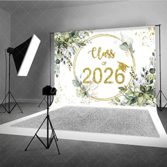 Aperturee - Class Of 2026 Leaves Boho Backdrop Photography Ideas