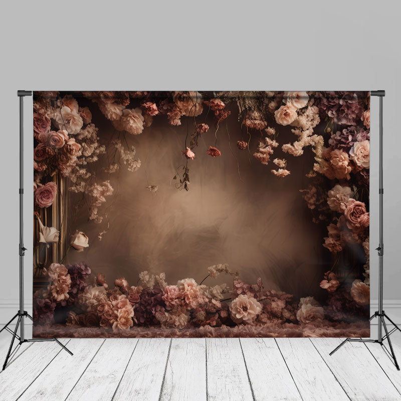 Aperturee - Classic Floral Abstract Wall Portrait Photo Backdrop