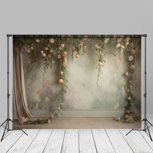 Aperturee - Classic Pink Rose Portrait Backdrop For Photography