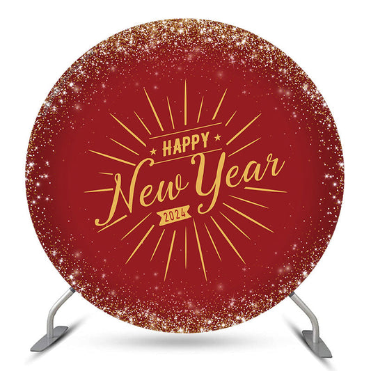 Aperturee Happy New Year 2024 Round Party Holiday Backdrop