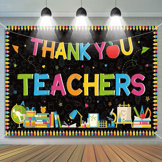 Aperturee - Colored Pencil Teacher Appreciation Week Backdrop