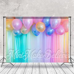 Aperturee - Colorful Curtain Balloons Valentines Day Backdrop