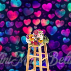 Aperturee - Colorful Heart Patterns Bokeh Photography Backdrop