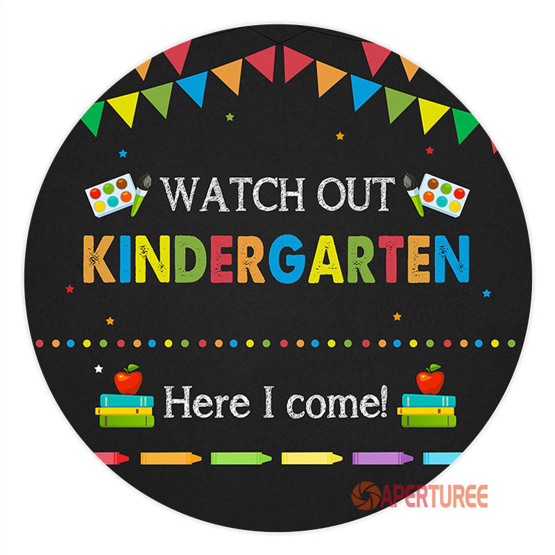 Aperturee - Colorful Kindergarten Party Backdrop For Kid