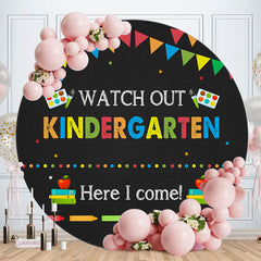 Aperturee - Colorful Kindergarten Party Backdrop For Kid