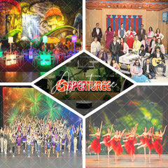 Aperturee - Colorful lights And Smoke Theatrical Stage Backdrop