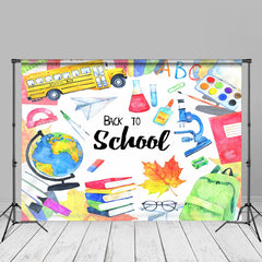 Aperturee - Colorful Subject Tools Bag Bus Back To School Backdrop