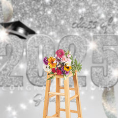 Aperturee - Congratulations Class Of 2025 Glitter Photo Grad Backdrop