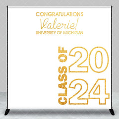 Aperturee - Congratulations White Custom Graduation Backdrop