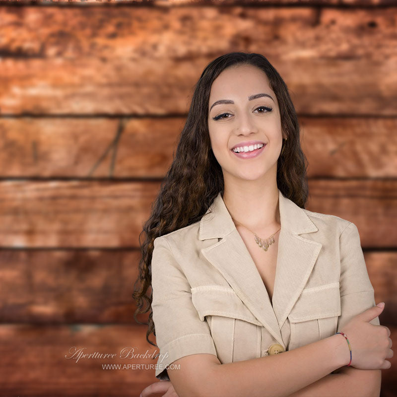 Aperturee - Country Brown Wooden Photography Studio Backdrop