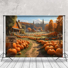 Aperturee - Countryside Harvest Pumpkin Autumn Photo Backdrop