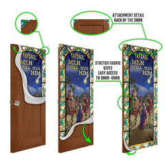 Aperturee - Cowshed Holy Light Night Merry Christmas Door Cover