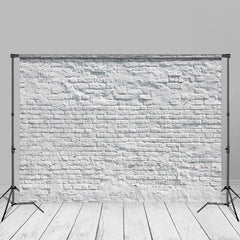 Aperturee - Cracked Weathered White Brick Photo Studio Backdrop
