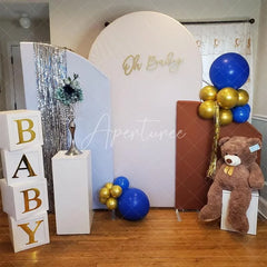 Lofaris Custom Arch Backdrop Cover with Photo Text