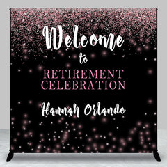 Aperturee - Custom Black Bokeh Retirement Celebration Backdrop