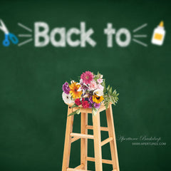 Aperturee - Custom Blackboard Back To School Backdrop For Photo