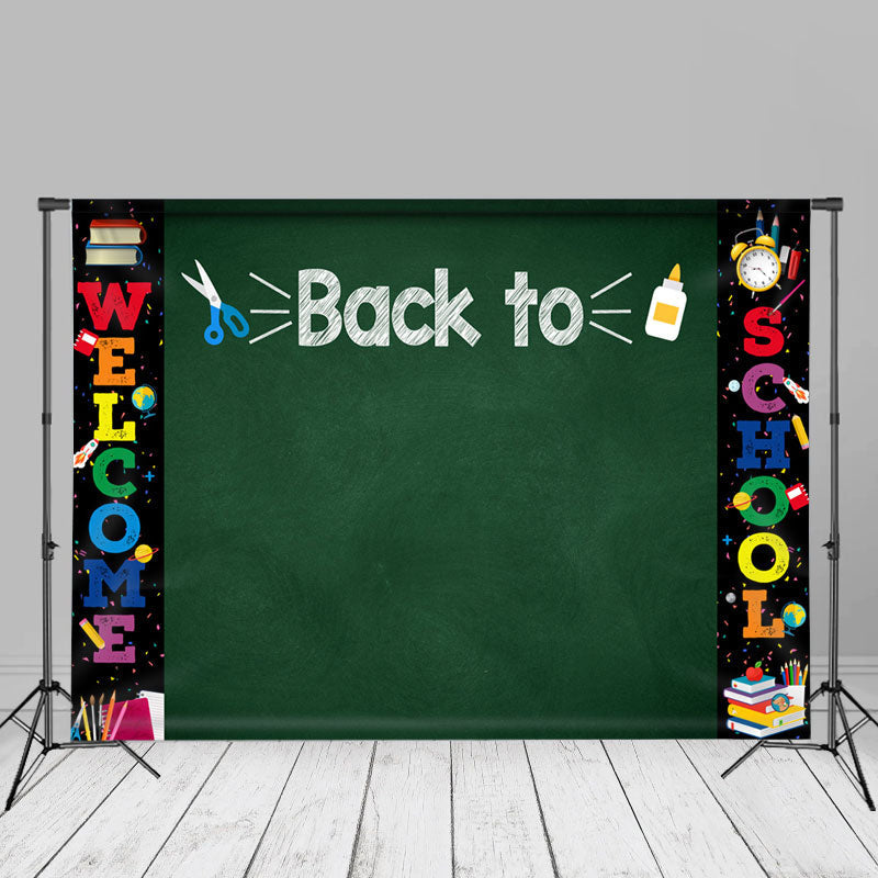 Custom Blackboard Back To School Backdrop For Photo - Aperturee