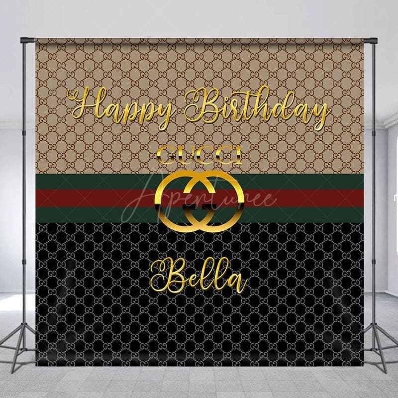 Aperturee - Custom Brand Bag Classic Pattern Birthday Backdrop