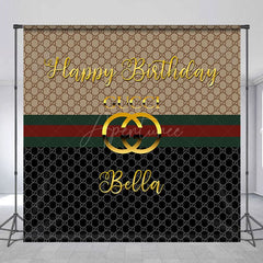 Aperturee - Custom Brand Bag Classic Pattern Birthday Backdrop