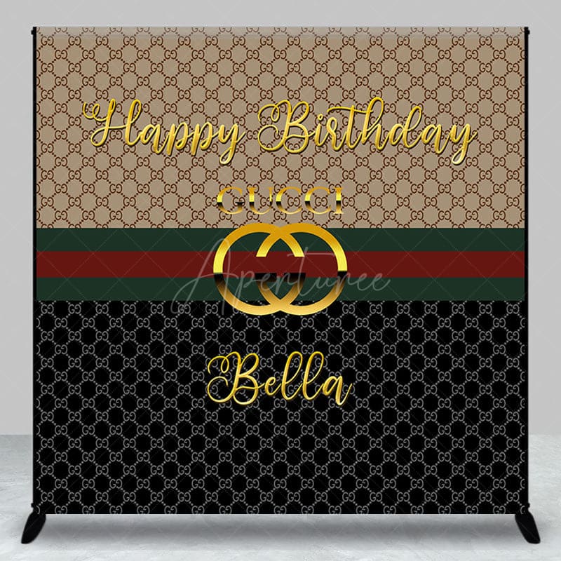 Aperturee - Custom Brand Bag Classic Pattern Birthday Backdrop