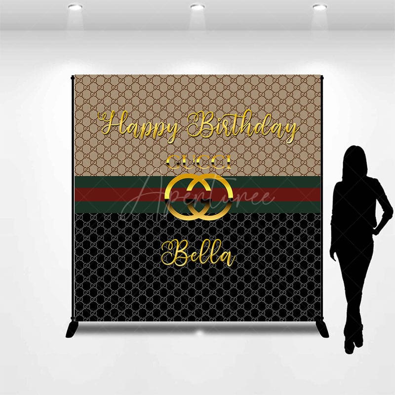 Aperturee - Custom Brand Bag Classic Pattern Birthday Backdrop