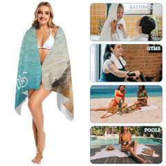 Aperturee - Custom Clear Sea Water Sunglasses Puppy beach towel