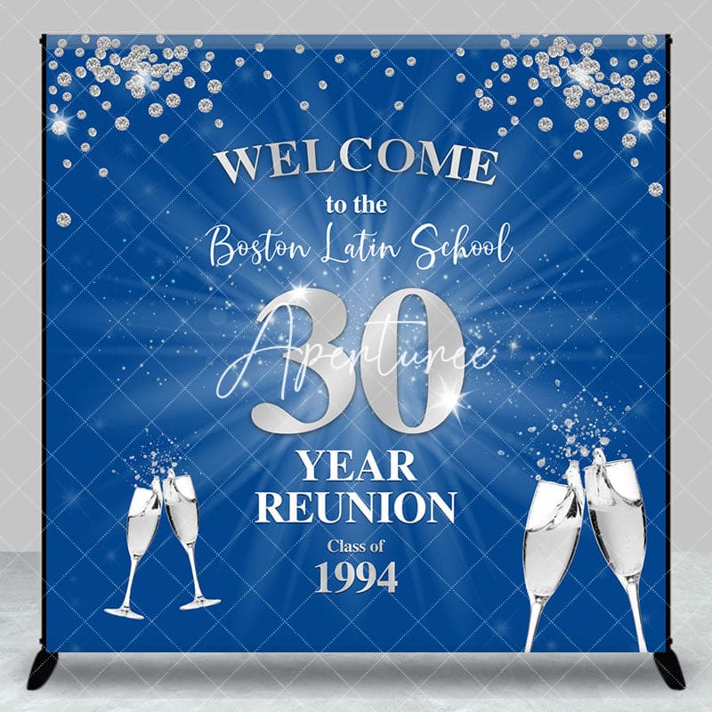 Aperturee - Custom Diamond Goblet 30 Year Reunion Party Backdrop