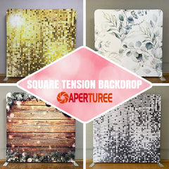 Aperturee - Custom Double-sided Photo Square Tension Backdrop