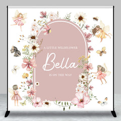 Aperturee - Custom Fairies Daisy Arch Boho Baby Shower Backdrop
