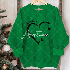 Aperturee - Custom Heart Sweatshirt Grandma With Kids Name Christmas Gifts