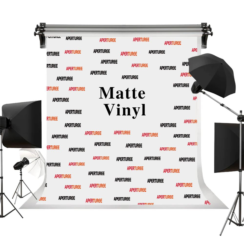 Aperturee - Custom Matte Vinyl Party Backdrops with Photo Text