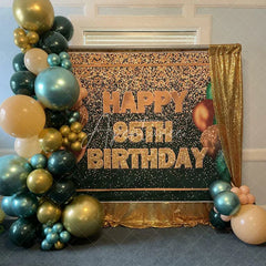 Lofaris Custom Matte Vinyl Party Backdrop with Photo Text